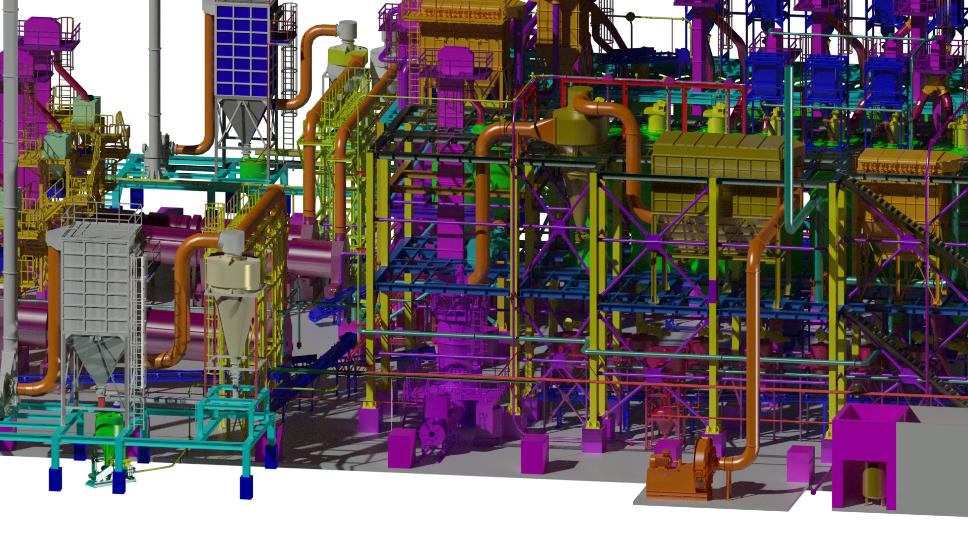 Bigadiç Granular Fertilizer Production Plant 3D model