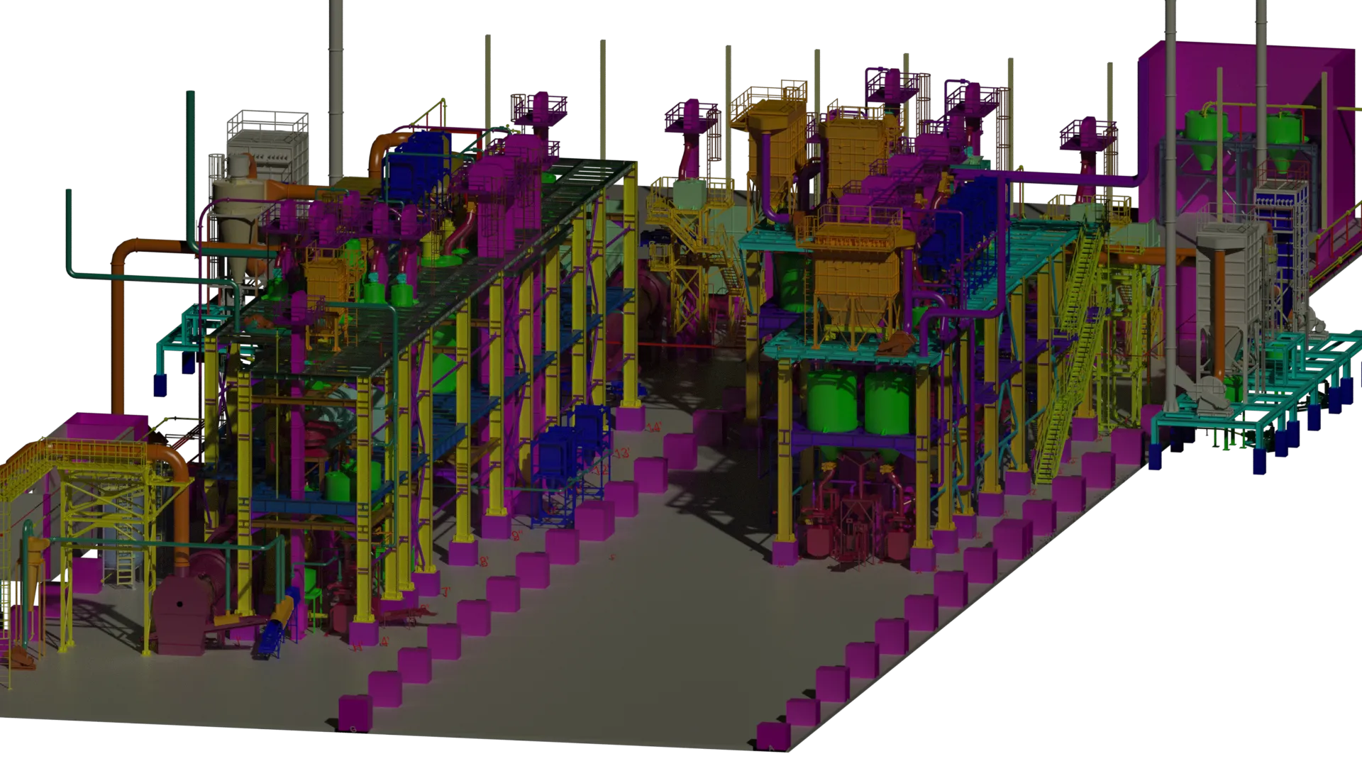 Eti Maden Bigadiç Granül Gübre Üretim Tesisi 3D tesis modeli