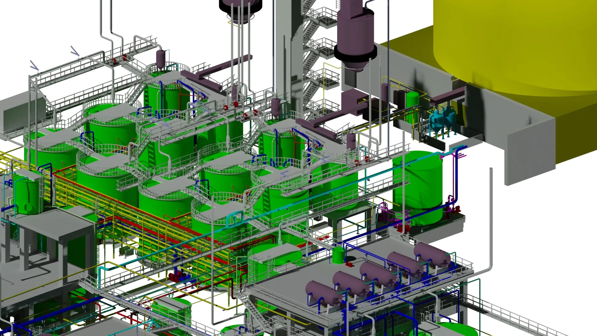Emet Boric Acid Production Plant main plant 3D model